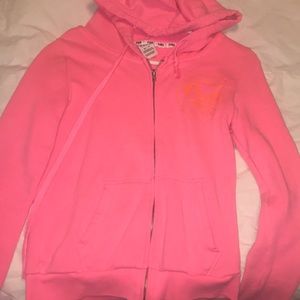 Pink Zip Up Sweatshirt